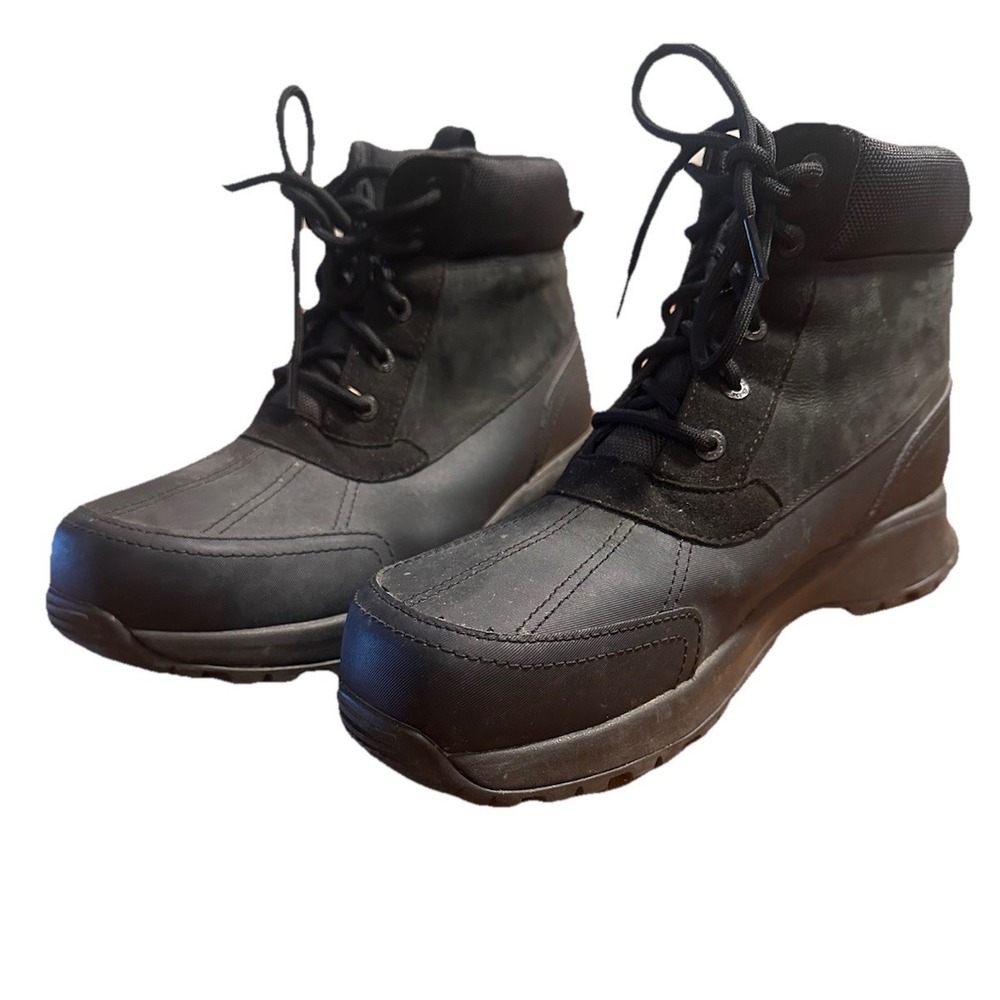 UGG MEN'S EMMETT WATERPROOF WINTER DUCK BOOTS BLACK SIZE 12